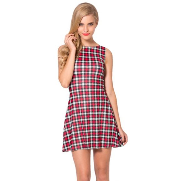 Blackmilk Dresses & Skirts - Blackmilk Gingham Red Green Play Dress Plaid Tartan